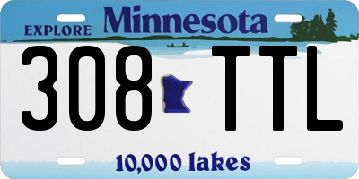 MN license plate 308TTL