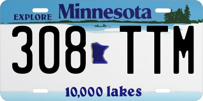 MN license plate 308TTM