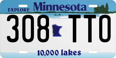 MN license plate 308TTO