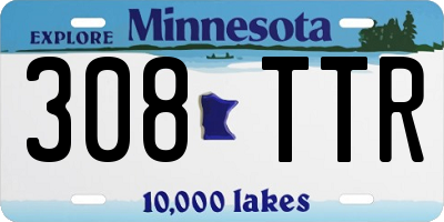 MN license plate 308TTR