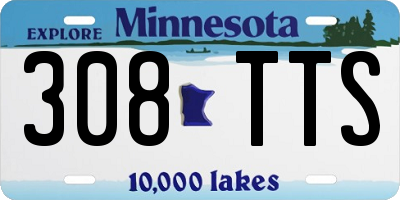 MN license plate 308TTS