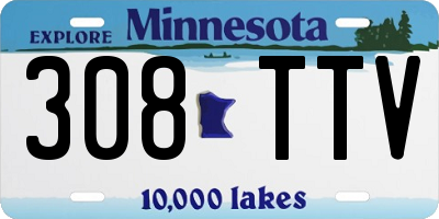 MN license plate 308TTV