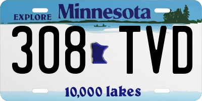 MN license plate 308TVD