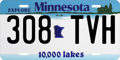 MN license plate 308TVH
