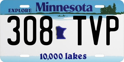 MN license plate 308TVP