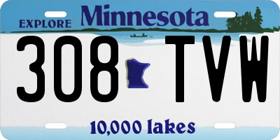 MN license plate 308TVW