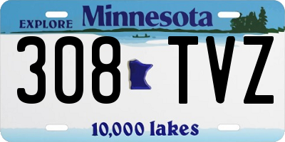 MN license plate 308TVZ