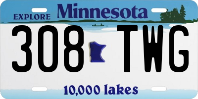 MN license plate 308TWG