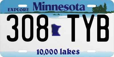 MN license plate 308TYB