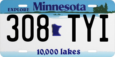 MN license plate 308TYI