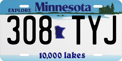 MN license plate 308TYJ