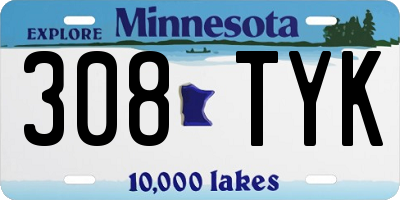 MN license plate 308TYK