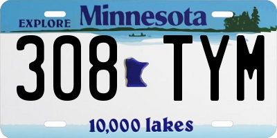 MN license plate 308TYM