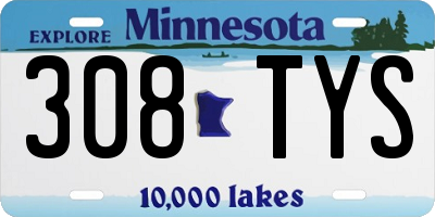 MN license plate 308TYS