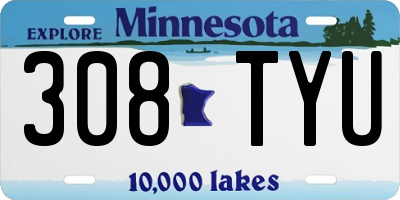 MN license plate 308TYU
