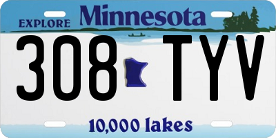 MN license plate 308TYV