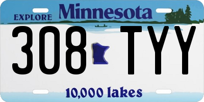 MN license plate 308TYY