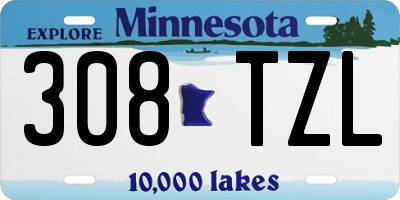 MN license plate 308TZL