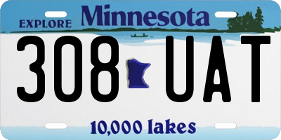 MN license plate 308UAT