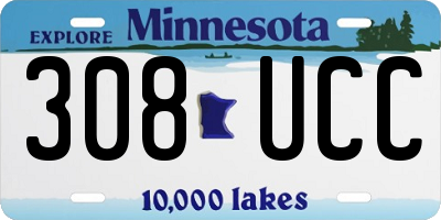 MN license plate 308UCC