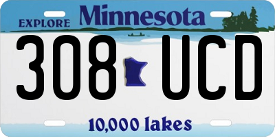 MN license plate 308UCD