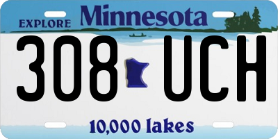 MN license plate 308UCH