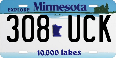MN license plate 308UCK