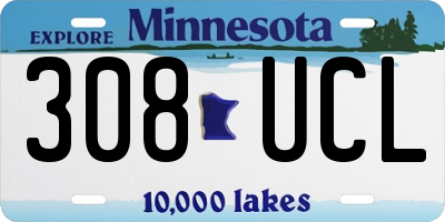MN license plate 308UCL