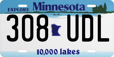 MN license plate 308UDL