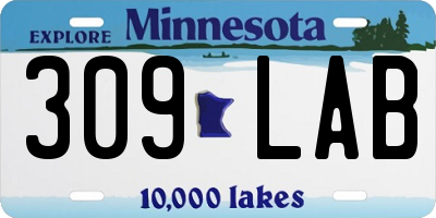 MN license plate 309LAB