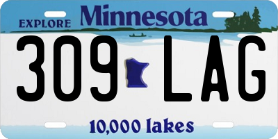 MN license plate 309LAG