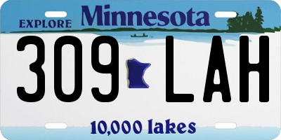 MN license plate 309LAH