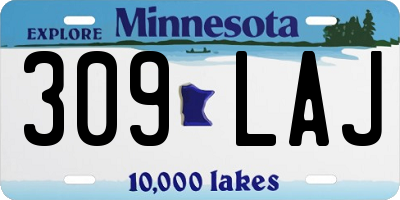MN license plate 309LAJ