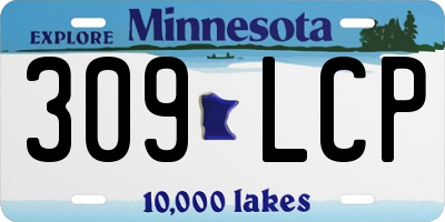 MN license plate 309LCP