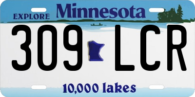 MN license plate 309LCR