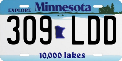 MN license plate 309LDD