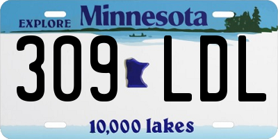 MN license plate 309LDL