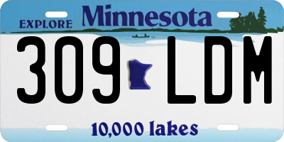 MN license plate 309LDM