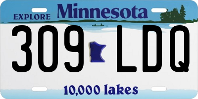 MN license plate 309LDQ