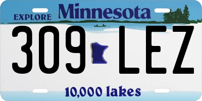 MN license plate 309LEZ