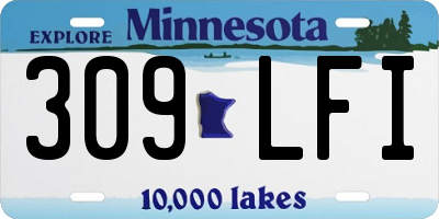 MN license plate 309LFI