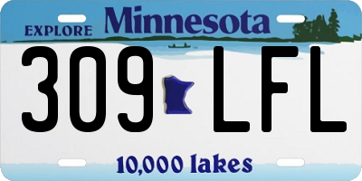 MN license plate 309LFL