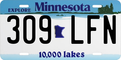 MN license plate 309LFN