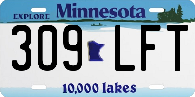 MN license plate 309LFT