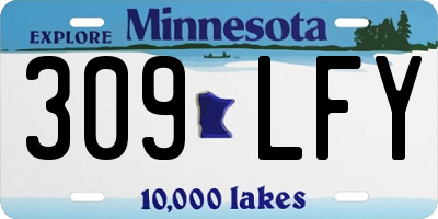 MN license plate 309LFY