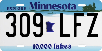 MN license plate 309LFZ