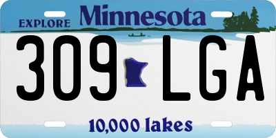 MN license plate 309LGA