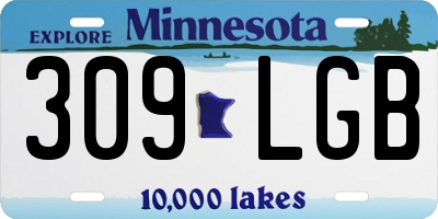 MN license plate 309LGB
