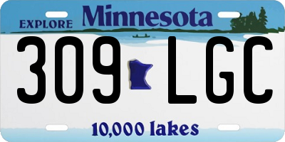 MN license plate 309LGC