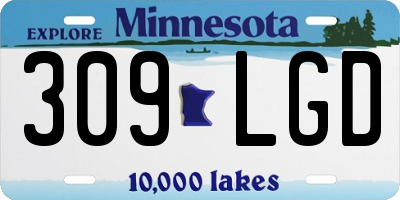 MN license plate 309LGD